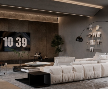 Modern Wabi-sabi Style A Living Room-ID:415525917