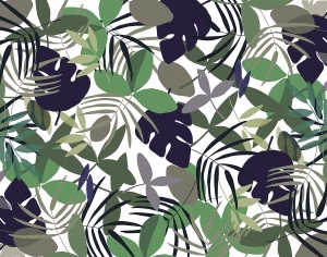 ModernAnimal And Plant Pattern Wallpaper