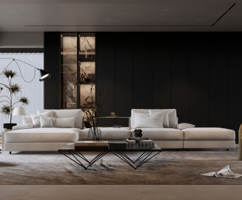 Modern Wabi-sabi Style A Living Room-ID:885026937
