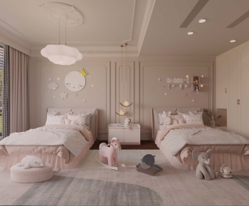 Modern French Style Girl's Room Daughter's Room-ID:811642892