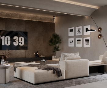 Modern Wabi-sabi Style A Living Room-ID:839901048