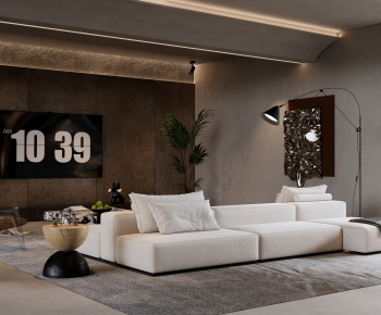 Modern Wabi-sabi Style A Living Room-ID:110619076