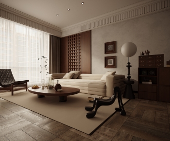 Wabi-sabi Style A Living Room-ID:615539635