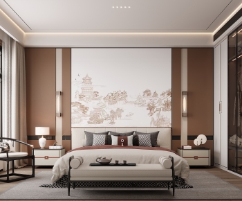 New Chinese Style Bedroom-ID:269109014