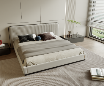 Modern Double Bed-ID:786803969