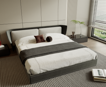 Modern Double Bed-ID:355032929