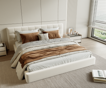 Modern Double Bed-ID:778306019