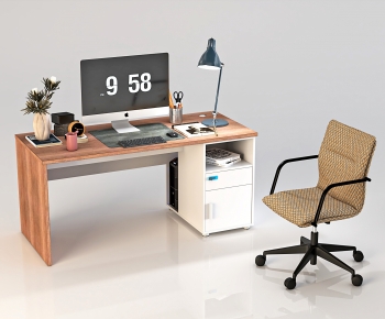 Modern Office Desk And Chair-ID:344928034