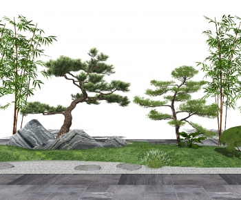 中式造型松竹子景观小品-ID:779340984