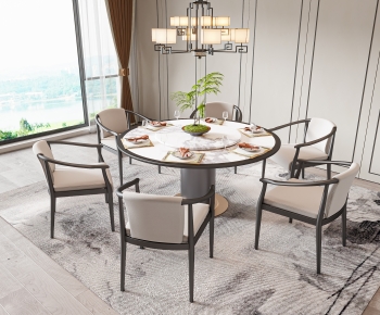 New Chinese Style Dining Table And Chairs-ID:699819095
