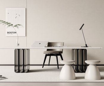 Modern Computer Desk And Chair-ID:182089099