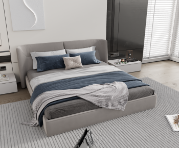 Modern Double Bed-ID:408524998
