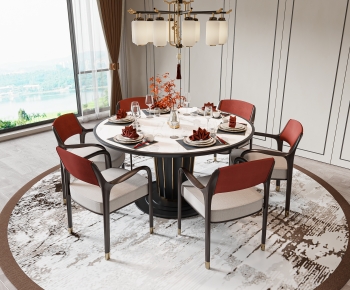 New Chinese Style Dining Table And Chairs-ID:919146065