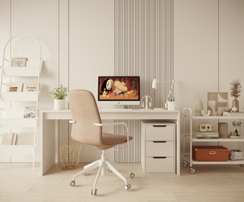 Modern Computer Desk And Chair-ID:562714106