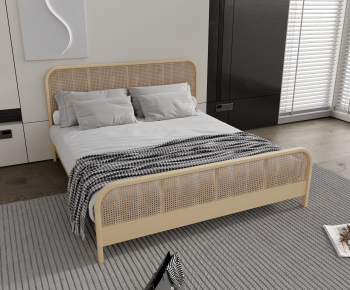 Modern Double Bed-ID:456227067