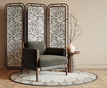 Wabi-sabi Style Lounge Chair-ID:729827885