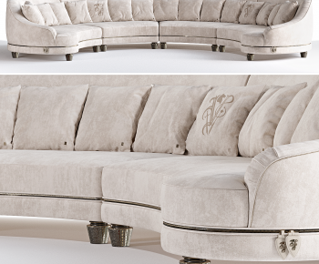 Simple European Style Curved Sofa-ID:648451092