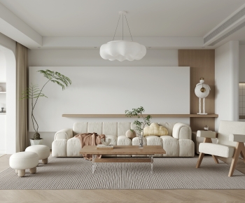 Modern Nordic Style A Living Room-ID:994110177
