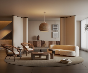 Wabi-sabi Style A Living Room-ID:595940116