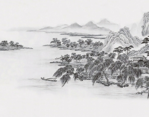 中式新中式壁纸壁画-ID:344257124