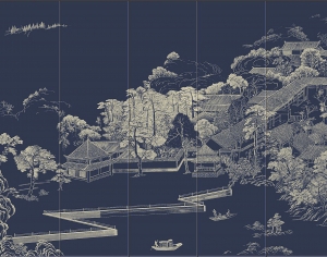 中式新中式壁纸壁画-ID:117180115