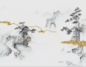 中式新中式壁纸壁画-ID:952593099