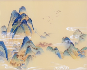 中式新中式壁纸壁画-ID:451490932