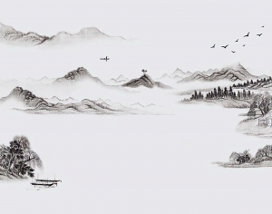 中式新中式壁纸壁画-ID:676347979