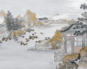 中式新中式壁纸壁画-ID:816709048
