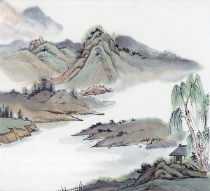中式新中式壁纸壁画-ID:309398899
