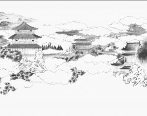 中式新中式壁纸壁画-ID:679682976
