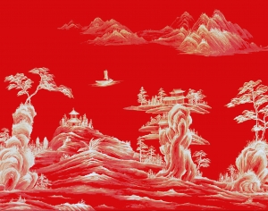 中式新中式壁纸壁画-ID:489434001