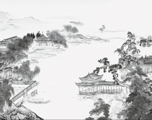 中式新中式壁纸壁画-ID:579696894