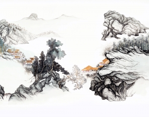 中式新中式壁纸壁画-ID:713903902