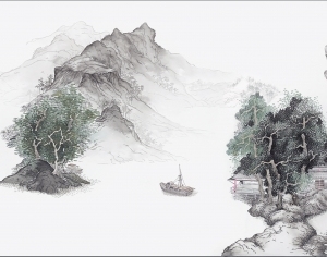 中式新中式壁纸壁画-ID:5833473
