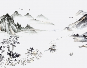中式新中式壁纸壁画-ID:801539907