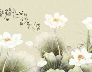 中式新中式壁纸壁画-ID:611159894