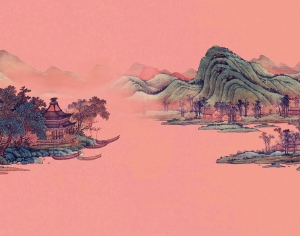 中式新中式壁纸壁画-ID:731718066