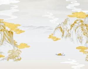 新中式壁纸壁画-ID:179534918