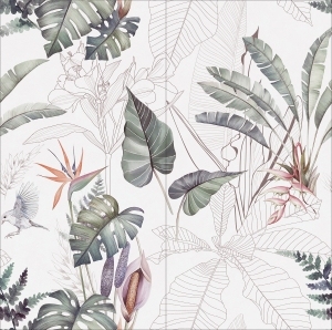 ModernAnimal And Plant Pattern Wallpaper