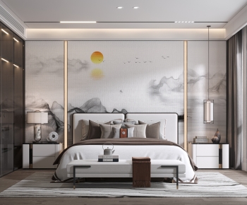 New Chinese Style Bedroom-ID:693294059