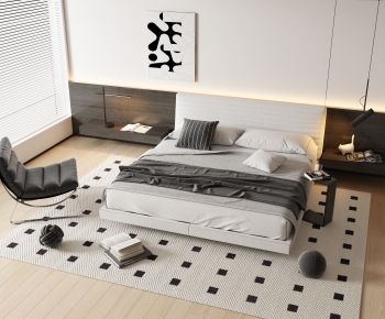 Modern Double Bed-ID:466753014