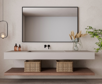 Wabi-sabi Style Bathroom Cabinet-ID:802016024