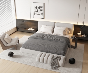 Modern Double Bed-ID:464972028