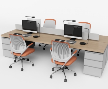 Modern Office Desk And Chair-ID:544858935