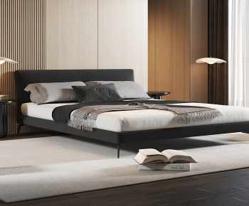 Modern Double Bed-ID:322891951
