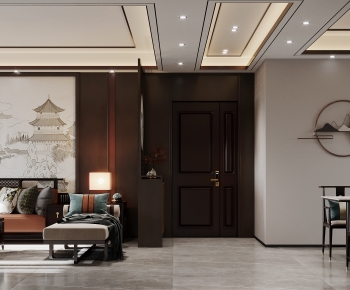 New Chinese Style A Living Room-ID:538815987