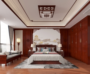 Chinese Style Bedroom-ID:134821898