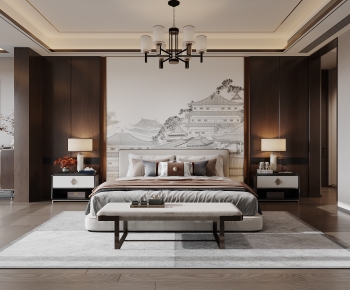 New Chinese Style Bedroom-ID:808125025