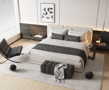 Modern Double Bed-ID:584032064